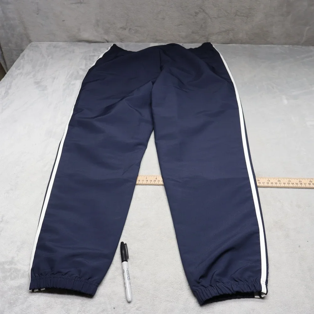Adidas Track Pants Mens‎ Medium Blue 3-Stripe Athletic Streetwear Joggers 32x31